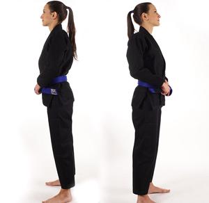 Jitsu GI สำหรับผู้หญิงสีดำสำหรับคาราเต้บริการ OEM พร้อมโลโก้แบรนด์ส่วนตัวผลิตตามสั่ง - Product Image 4