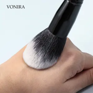 Vonira Set Kuas Makeup Sintetik Profesional, Kit Kuas Kosmetik Riasan Kustom Logo OEM Label Pribadi Terjangkau