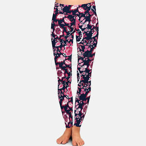 Leggings de Yoga de compresión sublimada disponibles con logotipo personalizado de cintura alta elástica para mujeres-secado rápido y transpirable - Product Image 1