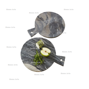 Juego de 2 tablas de cortar de diferentes tamaños, tabla de queso de mármol de forma redonda hecha a mano a un precio aceptable - Product Image 1