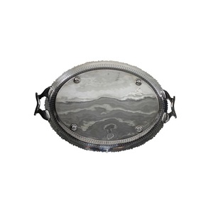 Bandeja de Servicio de Metal Ovalada de Alta Calidad para Cafeterías, Restaurantes y Hoteles - Product Image 1