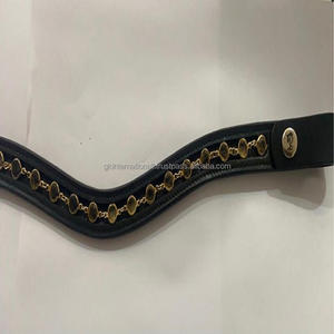 สายรัดคิ้วหนังม้าทำด้วยมือคริสตัลประกายเพชรสีทองประกายระยิบระยับและมีขนาดพิเศษ - Product Image 3