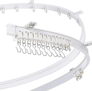 Cortina curvada de techo flexible de <span class=keywords><strong>PVC</strong></span>, Riel de plástico curvo de 6 metros para cortina de techo, montaje de ventanas suaves - Product Image 3