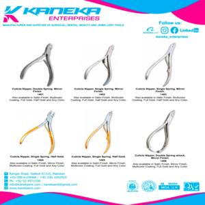 Kaneka Enterprises Pinces à cuticules professionnelles pour les soins des ongles et de la manucure Logo laser Utilisation personnelle certifiée - Product Image 2