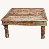 Table basse contemporain en bois sculpté à la main, grande carrée, pour maison, salon, meubles indiens, vente en gros