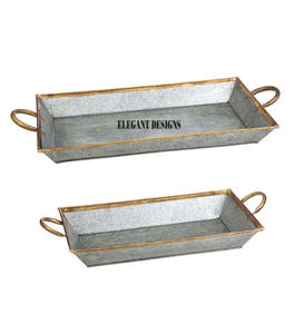 Bandeja de servicio galvanizada de forma ovalada, el mejor plato de servicio clásico y elegante, calidad Premium, plato de servicio galvanizado elegante - Product Image 3