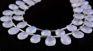 Piedra lunar de arcoíris Natural, 21 piezas, forma de pera facetada, piedras preciosas auténticas de Fuego Azul, cuentas de Briolette - Product Image 5