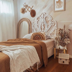 Espejo de arco de mimbre hecho a mano, cuerpo completo de longitud completa de Vietnam/ SISU/ RMA-001, venta al por mayor - Product Image 4