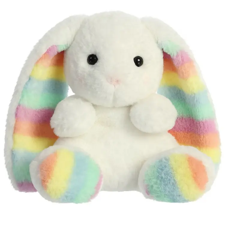 Personalized Bunny Stuffed Animal/ Easter Baby Shower Gift/Rainbow Bunny Custom Cute Plush Rabbit
