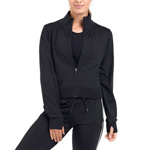 Chaqueta de mujer con cremallera de alta calidad, acolchada elástica de 4 vías para un aspecto atlético elegante, material transpirable y flexible - Product Image 1