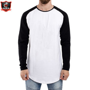 Camisetas de manga larga para hombre, camiseta de moda para niños, camiseta de Color de palangre de béisbol, gris, calidad superior, Negro, en blanco, informal, de verano - Product Image 4