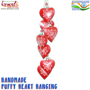 Corazón rojo en forma de indio carillón de viento decoración de jardín al aire libre - Product Image 2