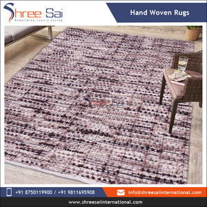 พรมผ้าฝ้ายปอกระเจาทอมือผ้าคอตตอนดีไซน์แอบสแตรกสไตล์ทันสมัยปักใช้ในสำนักงานปรับแต่งได้ - Product Image 3