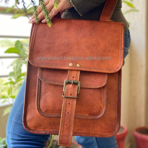 En Cuir De Chèvre naturel 13 Pouces Sac À Dos Deux En Un Messager Sac À Dos Sac - Product Image 2