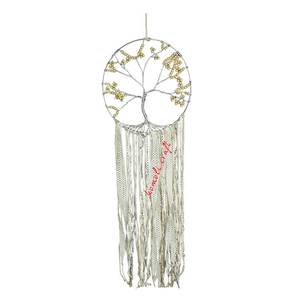 Atrapasueños de árbol de la vida tejido a mano, macramé, diseño de árbol blanco y personalizado, con cuentas para decoración de patio y jardín - Product Image 1