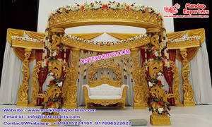 Celebración de boda exclusiva Raj Mahal Mandap Boda Estilo abierto Raj Mahal Mandap Última fibra Boda real Mandap EE. UU. - Product Image 2