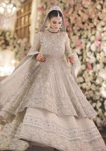 Beautiful Bridal- Anarkali--Lehenga--Dress with --Embellished in crystal glass beads stone work for Wedding=2021 - Product Image 2