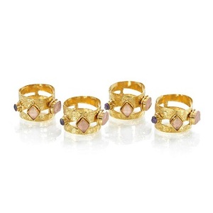 Anillos de aluminio para decoración del hogar, servilletas de cristal para fiesta de cena, boda, alta calidad - Product Image 1
