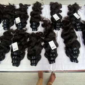 ผมอินเดียดิบมัดผมคนอินเดียแบบมัดเดียวผมคนอินเดียแท้จากอินเดีย - Product Image 5