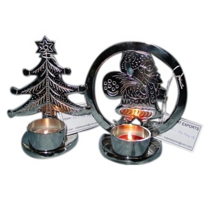 Porte-bougie chauffe-plat en forme de chaussure de Père Noël pour sapin de Noël INDART EXPORTS, fait main, découpé, imprimé, design tendance, nouveau, personnalisé - Product Image 1