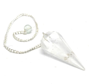 Péndulo de cristal Natural para Sanación Reiki, Péndulo de espiga con cono facetado de piedras preciosas múltiples, venta al por mayor - Product Image 6