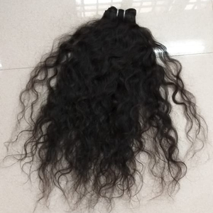 Extensiones de cabello Remy rizado Natural 100%, cutícula virgen alineada, cabello indio crudo, paquetes de cabello humano de templo de la India - Product Image 1