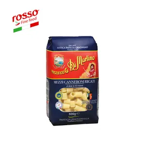 Italiano de macarrones para los importadores Igp Pasta Di Gragnano Igp Formato Mezzi Canneroni rigati 500 G