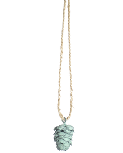 METAL SMALL GREEN PINECONE CHRISTMAS HANGING ORNAMENT HIGH QUALITY METAL CHRISTMAS <b>TREE</b> DECORATION - Product Image 1