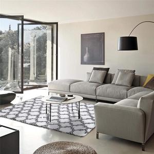 Tapis Shaggy Antidérapant Turc Abstrait 100% Polyester à Pile Écologique pour Sol de Salon à la Maison - Product Image 1