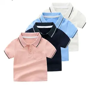 热卖2021纯色polo衫定制设计优质多色儿童polo衫价格便宜