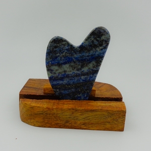 Lapis Lazuli Gua Sha masseur facial outil Style Feng Shui cristal de guérison Gua Sha pierre de Massage pierre précieuse Gua Sha - Product Image 2