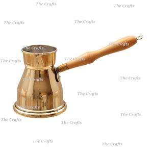 Bouilloire à thé en laiton en vrac avec poignée en bois pour café et thé décoratifs de table de cuisine aux meilleurs prix - Product Image 3