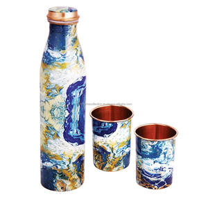 Bouteille d'eau en cuivre la plus vendue d'usine Bouteille d'eau en métal standard avec couvercle et ODM OEM personnalisée - Product Image 1