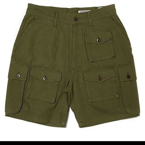 Pantalones cortos de lona de algodón de alta calidad, caqui, múltiples bolsillos - Product Image 6