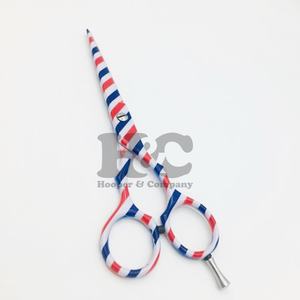 Tijeras de alta calidad Tijeras de peluquero de acero inoxidable Instrumento de belleza afilado con revestimiento de color para peluquería personalizado - Product Image 1