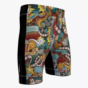 Short de boxe Muay Thai en satin de soie décoratif personnalisé avec logo et couleur personnalisés - Product Image 2