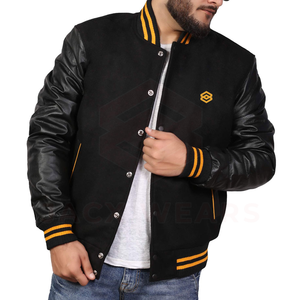 เสื้อแจ็กเก็ตเบสบอลสำหรับผู้ชาย,แขนเปล่าแบบสั่งตัดโลโก้ได้ตามต้องการ - Product Image 1