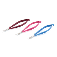 Ciseaux à ressort micro, manche en acier inoxydable, design ergonomique, ensemble de coupe et de toilettage de précision pour cils et sourcils, 2 pièces professionnelles