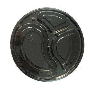 Disposable Black 1-2-4 Compartments Plastic <b>Container</b> with Lid <b>Takeaway</b> Storage Box Packaging Custom Logo Printing Available - Product Image 3