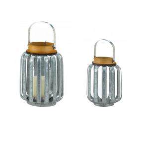 โคมไฟตกแต่งภายนอกทำมือจากไม้และโลหะโบราณ พร้อมที่แขวนเทียนและโถสำหรับตกแต่งบ้านในเทศกาลคริสต์มาส - Product Image 5