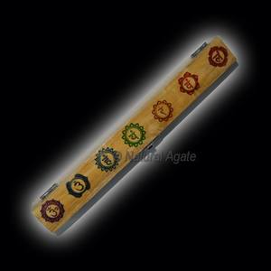 Cajas geométricas de madera con símbolo de Chakra impreso para la venta | Cajas geométricas de madera - Product Image 1