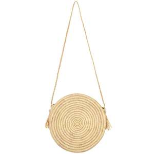 Sacs à main pour femmes en jute et coton à deux poignées et fermeture éclair, personnalisables avec logo, design écologique, doublure en PVC durable, motif à pois, forme tendance - Vente chaude - Product Image 1