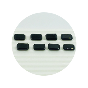 Pierre précieuse semi-précieuse en onyx noir de qualité supérieure, taille octogonale, pierre facettée en vrac pour la fabrication de bijoux, fournisseur de pierres en gros - Product Image 1
