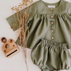 TENDANCE Designer 100% coton bébé robe avec taille personnalisable et couleur court élégant décontracté vêtements d'été - Product Image 1