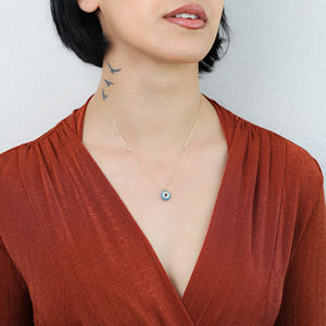 Piedra turquesa chapado en oro rosa colgante de plata de ley 925 al por mayor hecho a mano collar de la joyería - Product Image 4