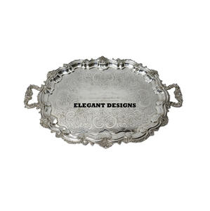 Bandeja Ovalada Repujada de Latón para Servir Alimentos, Ecológica, Duradera, con Recubrimiento en Polvo, Color Personalizado, de Grado Alimenticio, Exportador Indio - Product Image 5