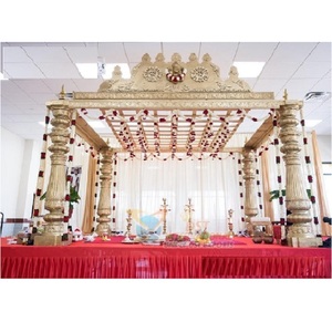 Tamil Manavarai Style Wedding Mandap Decoration Traditional Hindu Wedding Fiber Mandap Decor Indian Wedding Manavarai Mandap Set - Product Image 1