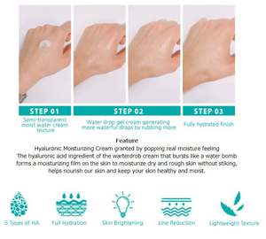 ครีมบำรุงผิวหน้า FORTHESKIN HYALURON MOIST CREAM โลชั่นต่อต้านริ้วรอย ช่วยให้ผิวขาวกระจ่างใส ผลิตภัณฑ์บำรุงผิวสไตล์เกาหลี 100 กรัม เหมาะสำหรับทุกสภาพผิว ผลิตในประเทศเกาหลี - Product Image 3