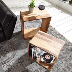 Modern Creative Design Solid Wood Side <b>Table</b> Set New 2 Piece Nesting <b>Coffee</b> <b>Tables</b> and Center <b>Table</b> for Living Room Furniture - Product Image 5