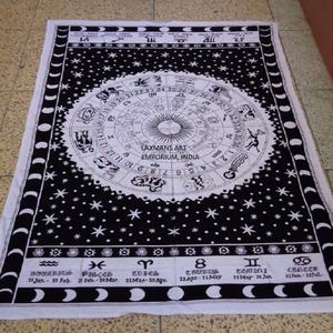 B/W couleurs coton zodiaque imprimé double taille draps de lit tentures murales tapisserie pour chambre décor en gros de l'inde - Product Image 1